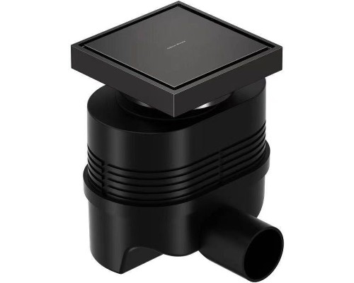 Душевой трап Allen Brau Priority 100x100 9.50026.MG с решеткой цвет Графит браш / под плитку