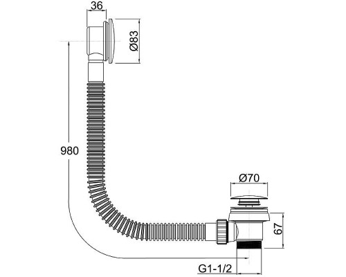 Слив-перелив Allen Brau Priority 5.31027-GB автомат click-clack цвет Золото