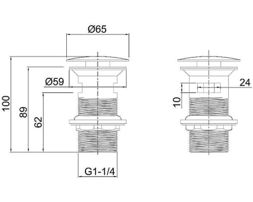 Донный клапан Allen Brau Priority 5.31023-BN click-clack Никель брашированный