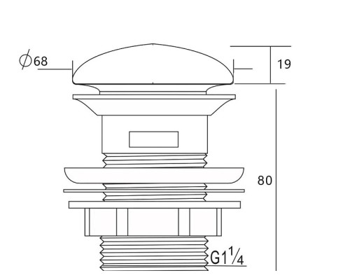 Донный клапан Aquanet 333928 click-clack цвет Белый матовый