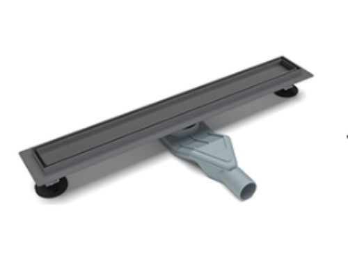 Душевой лоток CeramaLux 84 CL6138GG-80 с решеткой цвет Оружейная сталь