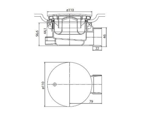 Сифон для душевого поддона Cezares Creto CZR-01-90 Хром