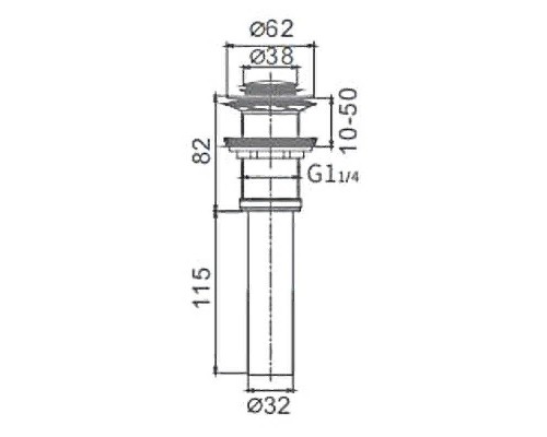 Донный клапан Frap F66 click-clack Хром