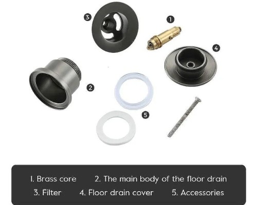 Донный клапан Frap F62-9 click-clack Оружейная сталь