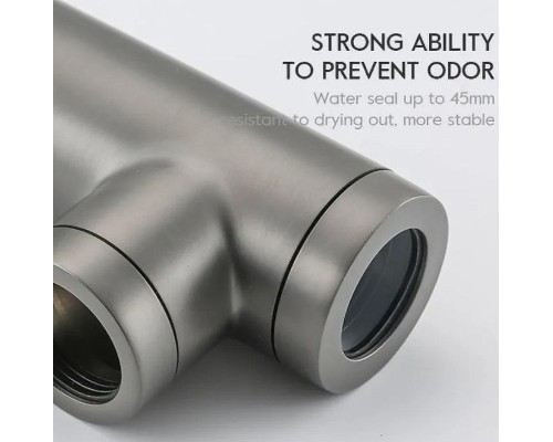 Сифон для раковины Frap F82-9 Оружейная сталь