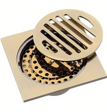 Душевой трап Gappo G81001-4 с решеткой Бронза