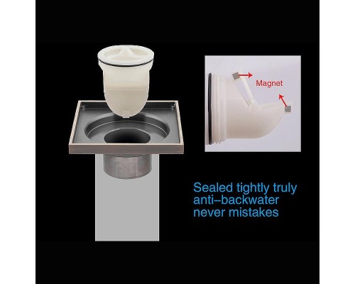 Душевой трап Gappo G81051 с решеткой Хром