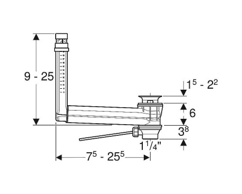 Сифон для раковины Geberit 152.018.00.1 Хром