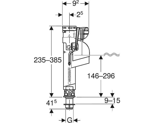 Наливная арматура Geberit 281.208.00.1 с нижней подводкой