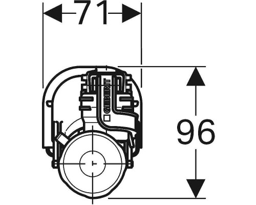 Наливная арматура Geberit 281.208.00.1 с нижней подводкой