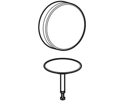 Декоративный комплект для слива-перелива Geberit 150.300.KJ.1 Хром Белый