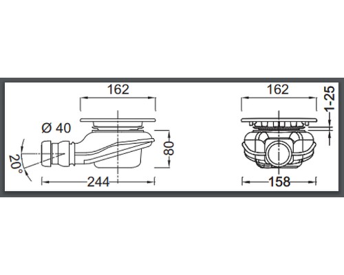 Сифон для душевого поддона Jacob Delafon E78260-00 цвет Белый