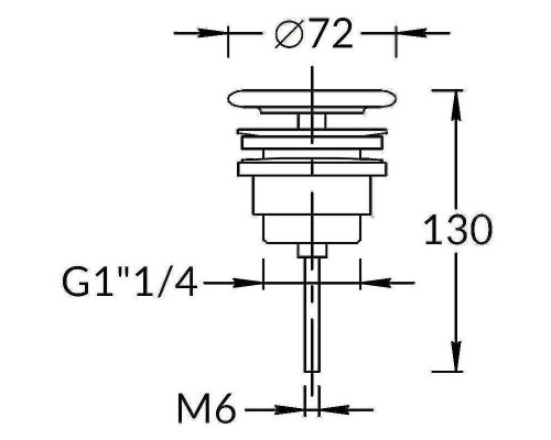Донный клапан Kerama Marazzi DRR.1/WHT Белый глянцевый