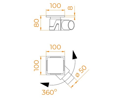 Душевой трап RGW Drain Leo-02-10Gb 60210210-06 с решеткой Золото брашированное / под плитку