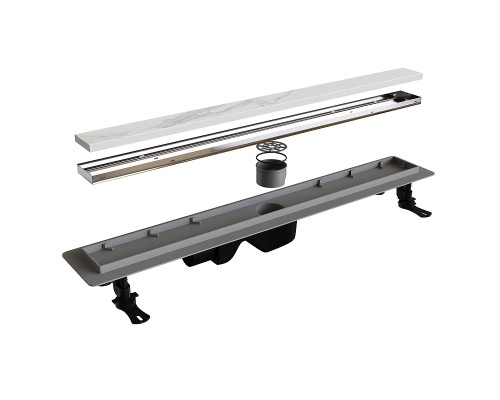 Душевой лоток RGW Drain Leo-21-40 60212140-01 с решеткой Хром / под плитку