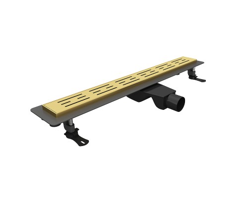 Душевой лоток RGW Drain Leo-30Gb-40 60213040-06 с решеткой Золото брашированное