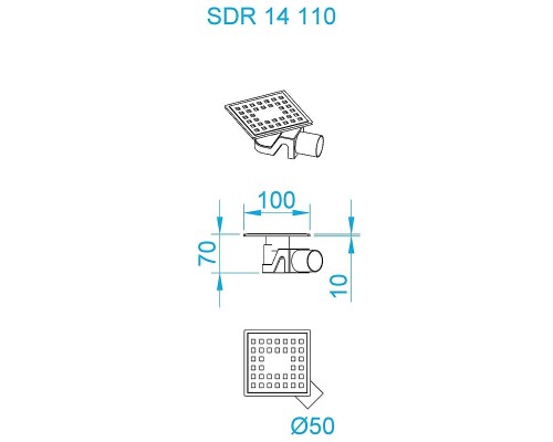 Душевой трап RGW SDR-14B 47211411-04 с Черной решеткой