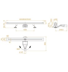 Душевой лоток RGW SDR 76215010-13 с решеткой цвет  Сатин