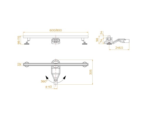 Душевой лоток RGW SDR 76215160-13 с решеткой цвет  Сатин