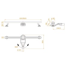 Душевой лоток RGW SDR 76215260-04 с решеткой цвет  Черный