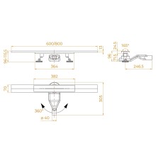 Душевой лоток RGW SDR 76215360-04 с решеткой цвет  Черный