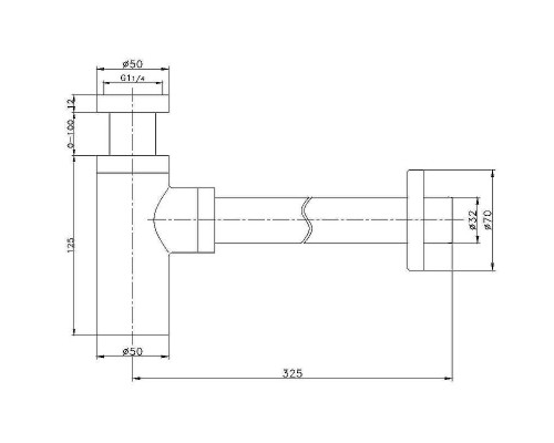 Сифон для раковины Raglo R600.20.05 Сатин