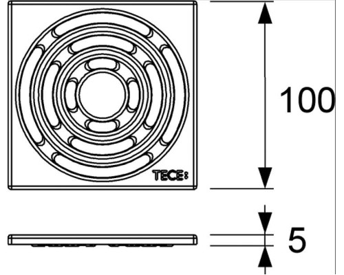 Душевой трап Tece Drainpoint 120 KDP-S120 с решеткой Хром