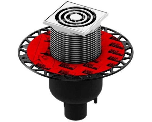 Душевой трап Tece Drainpoint S130 3601300 вертикальный с декоративной решеткой с фланцем