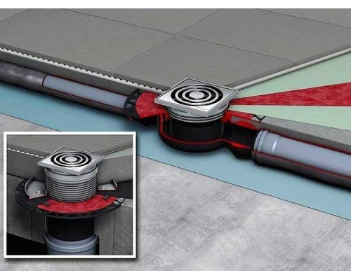 Душевой трап Tece Drainpoint S130 3601300 вертикальный с декоративной решеткой с фланцем