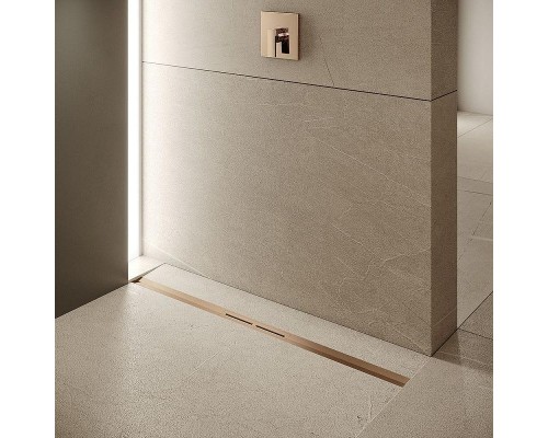 Душевой лоток Tece Drainprofile 80 670803 с решеткой PVD Brushed Red Gold