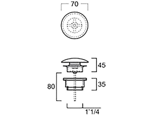 Донный клапан Villeroy&Boch 680800RW Stone White