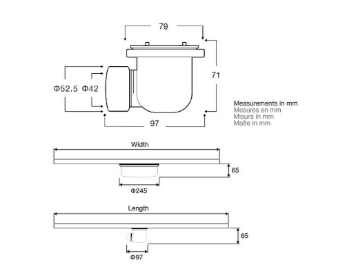 Сифон для душевого поддона Vincea Vsph-D611 Белый