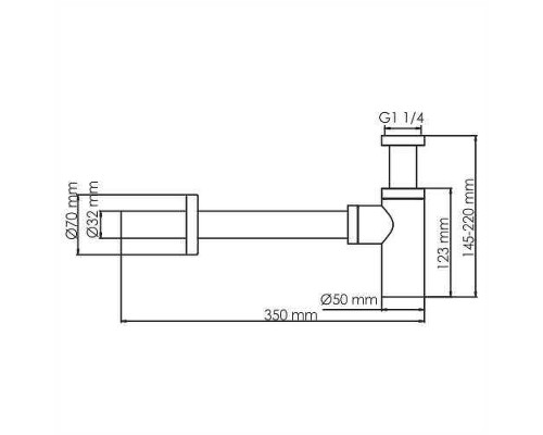 Сифон для раковины WasserKRAFT Sauer A173 Золото