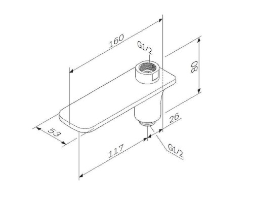 Излив для смесителя AM.PM F50A70900 Хром