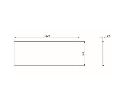 Фронтальная панель для ванны AM.PM Func 150 W84A-150-070W-P Белая