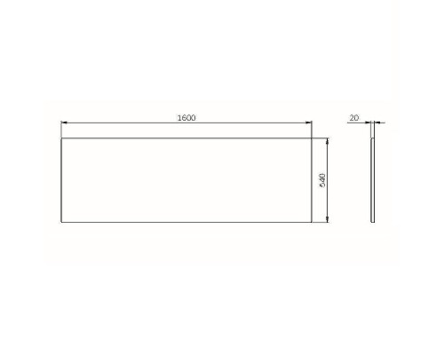 Фронтальная панель для ванны AM.PM Func 160 W84A-160-070W-P Белая