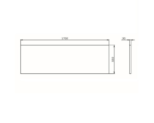 Фронтальная панель для ванны AM.PM Func 170 W84A-170-070W-P Белая
