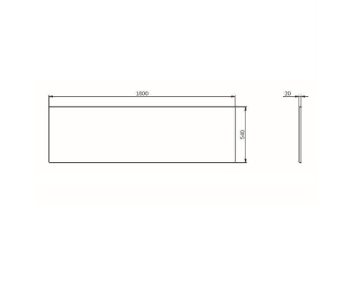 Фронтальная панель для ванны AM.PM Func 180 W84A-180-080W-P Белая