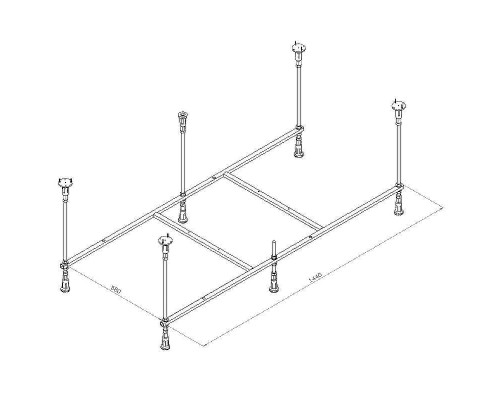 Каркас для ванны AM.PM Func 150x70 W84A-150-070W-R Серый