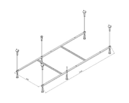 Каркас для ванны AM.PM Func 170x70 W84A-170-070W-R Серый