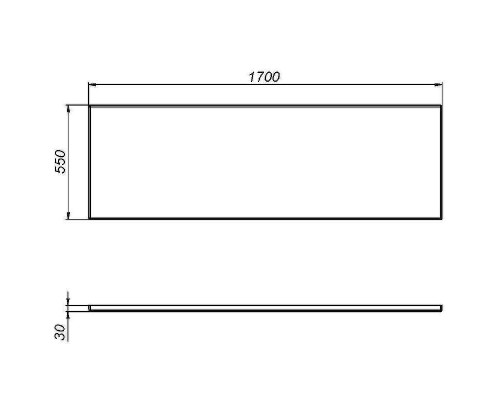 Фронтальная панель для ванны AM.PM Gem 170 W90A-170-070W-P1 Белая