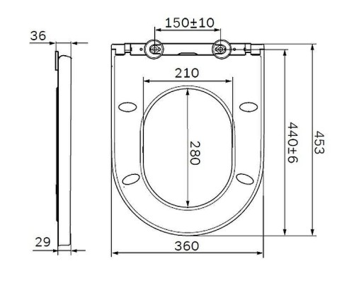 Сиденье для унитаза AM.PM Inspire C507854WH Белое с Микролифтом