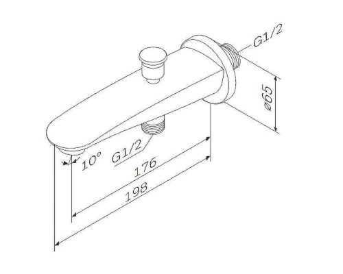 Излив для смесителя AM.PM Like F8070100 Хром