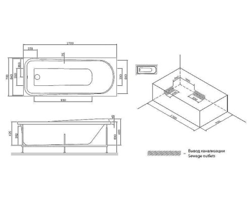 Фронтальная панель для ванны AM.PM Like 170 W80A-170-070W-P Белая