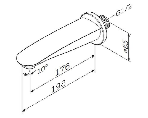 Излив для смесителя AM.PM Like F8070000 Хром