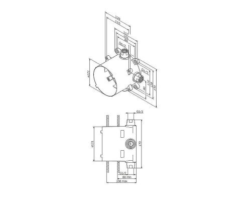 Скрытая часть для смесителя AM.PM MultiDock F100100 G 1/2