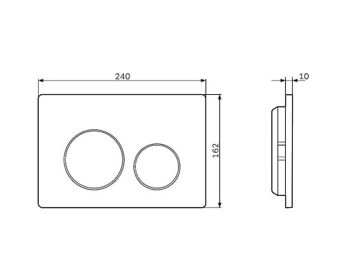 Клавиша смыва AM.PM PrimeFit L I090151 Хром глянцевый