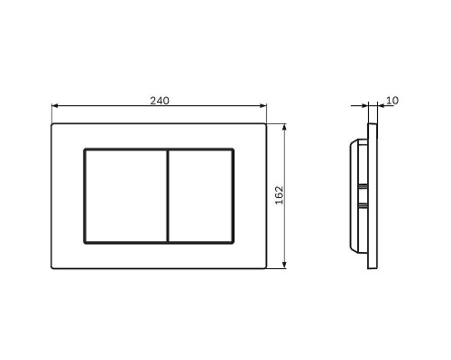 Клавиша смыва AM.PM PrimeFit S I090201 Белая глянцевая