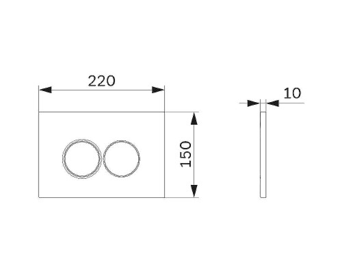 Клавиша смыва AM.PM Pro С L I070138 Черная матовая