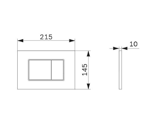 Клавиша смыва AM.PM Pro С S I070231 Хром матовый